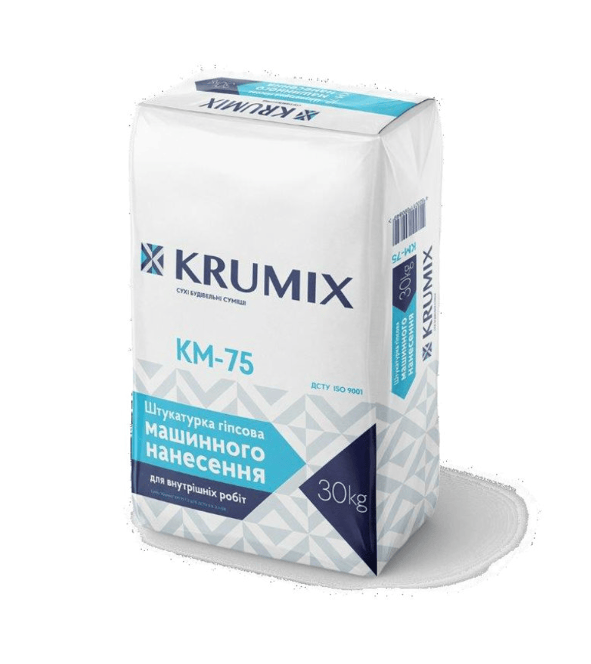 Штукатурка Krumix гіпсова КМ-75 машинна 30 кг