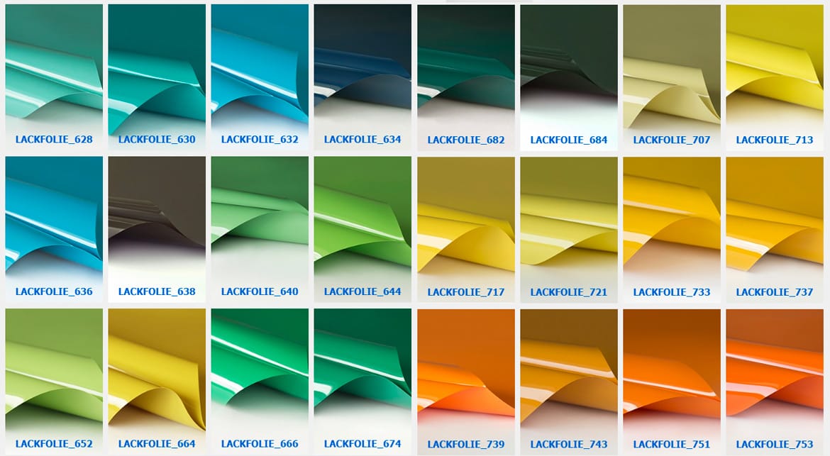 Палитра натяжного потолка глянец