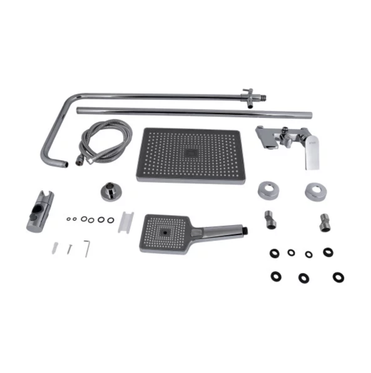 Душова система універсальна Qtap Aries на три споживача (з виливом) Chrome